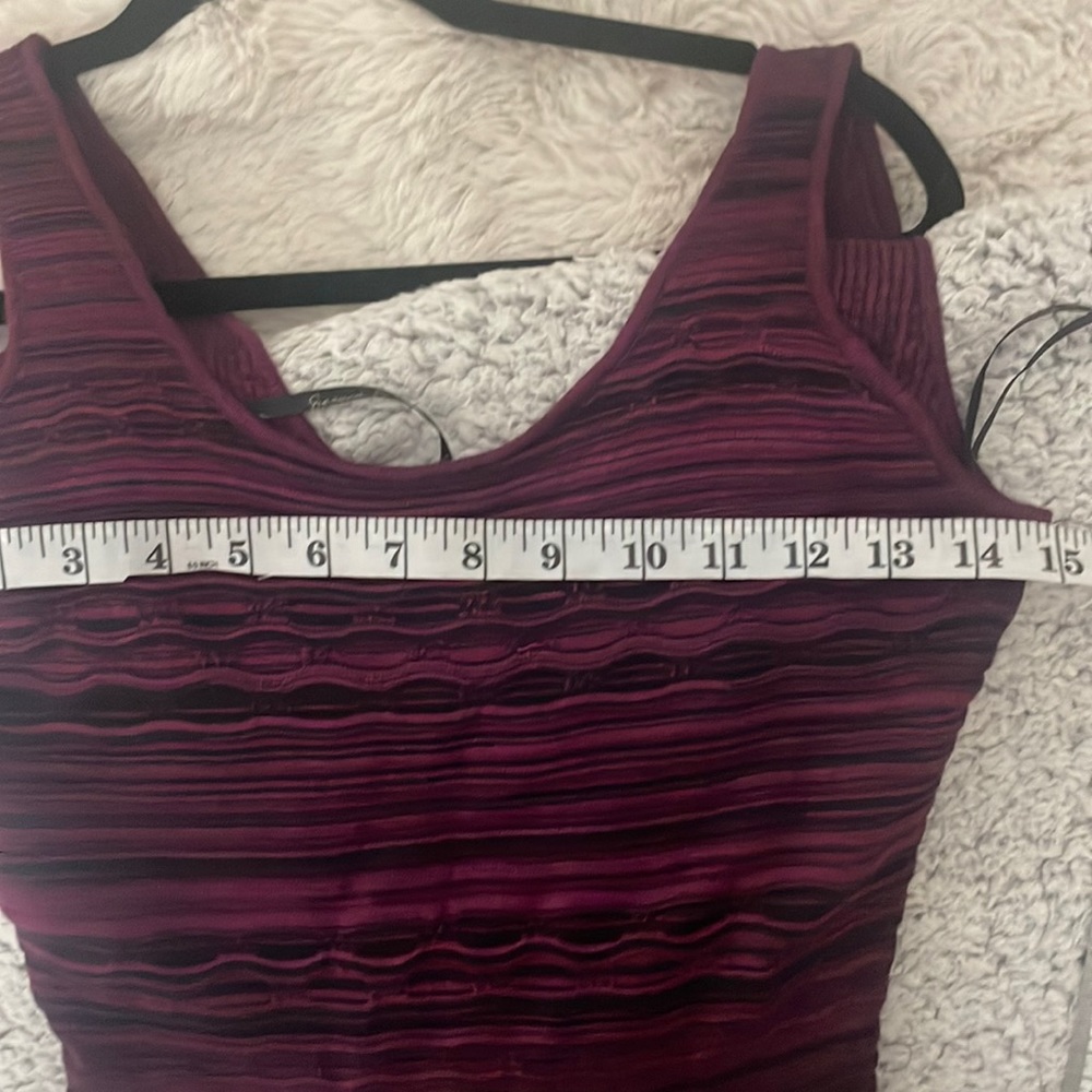 Jessica Simpson Sportswear Marled Purple/Magenta Pink Knit Fit and Flare Dress - Picture 14 of 17